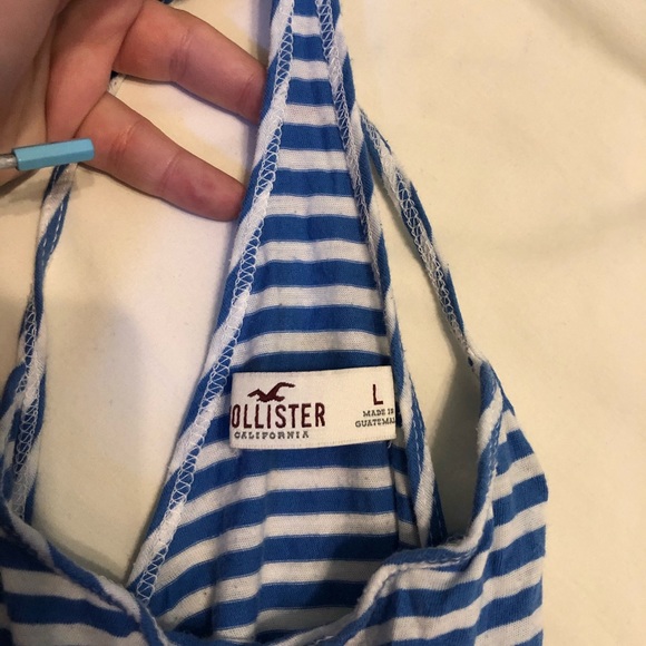 blue and white striped tank top - Picture 2 of 2